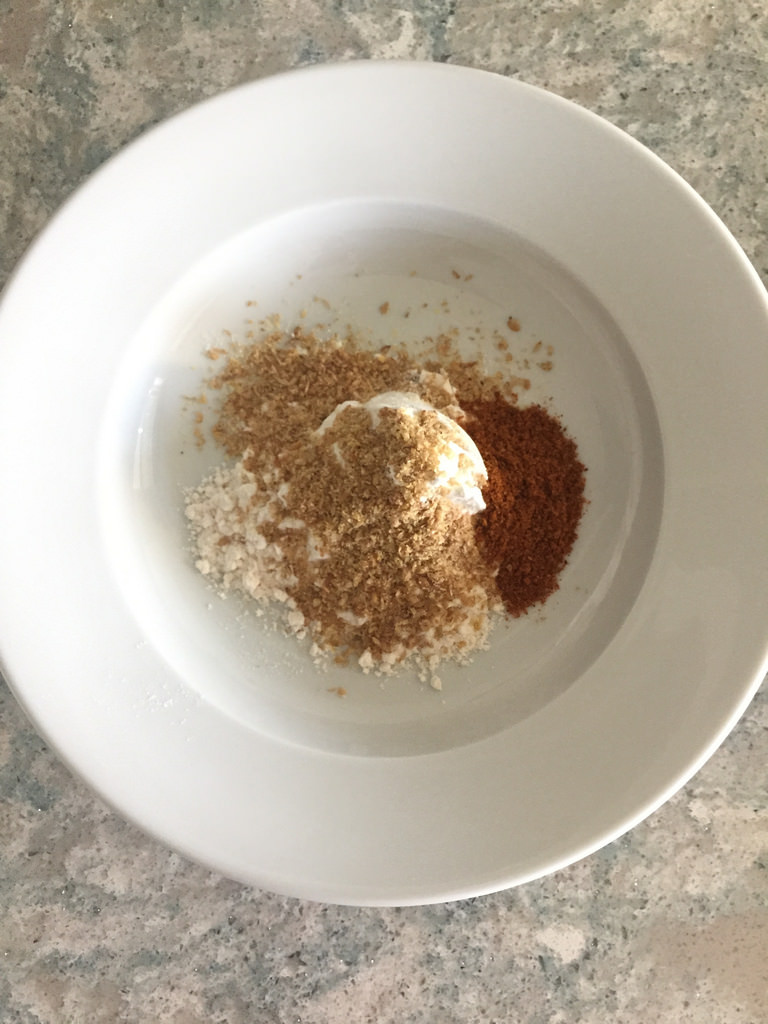 Powders for Chicken via LizsHealthyTable.com Crispy Oven Fried Chicken via LizsHealthyTable.com