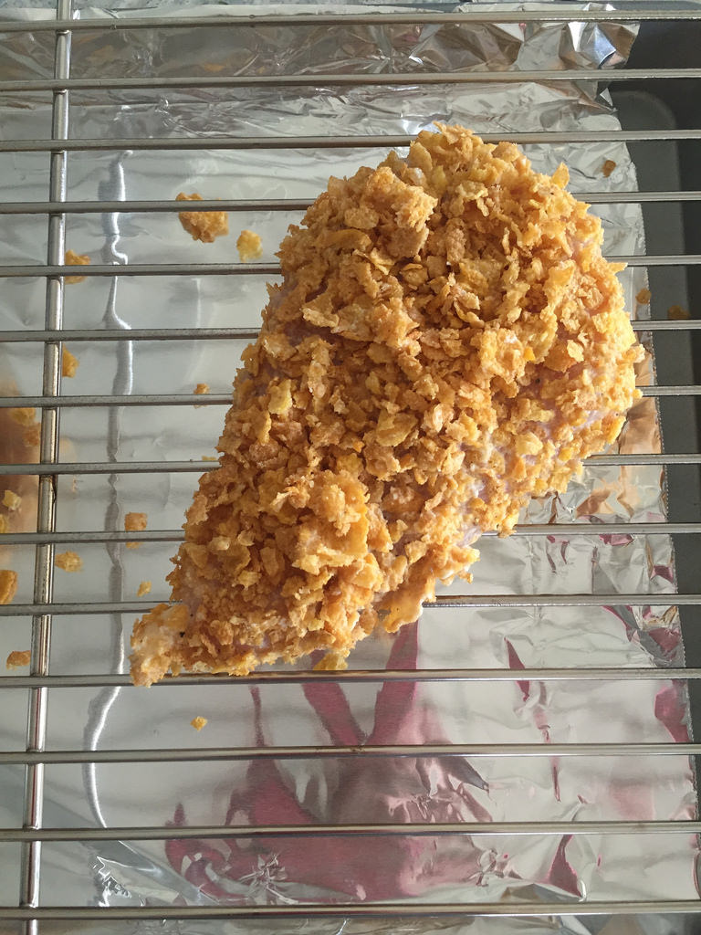 Crispy Oven Fried Chicken via LizsHealthyTable.com Crispy Oven Fried Chicken via LizsHealthyTable.com