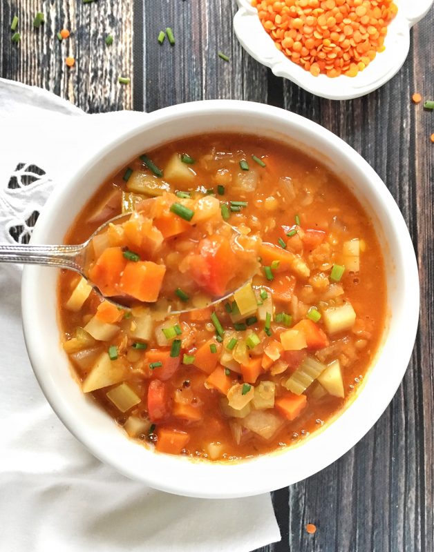 Red Lentil Soup with Root Vegetables and Sage + Plant-Powered for Life