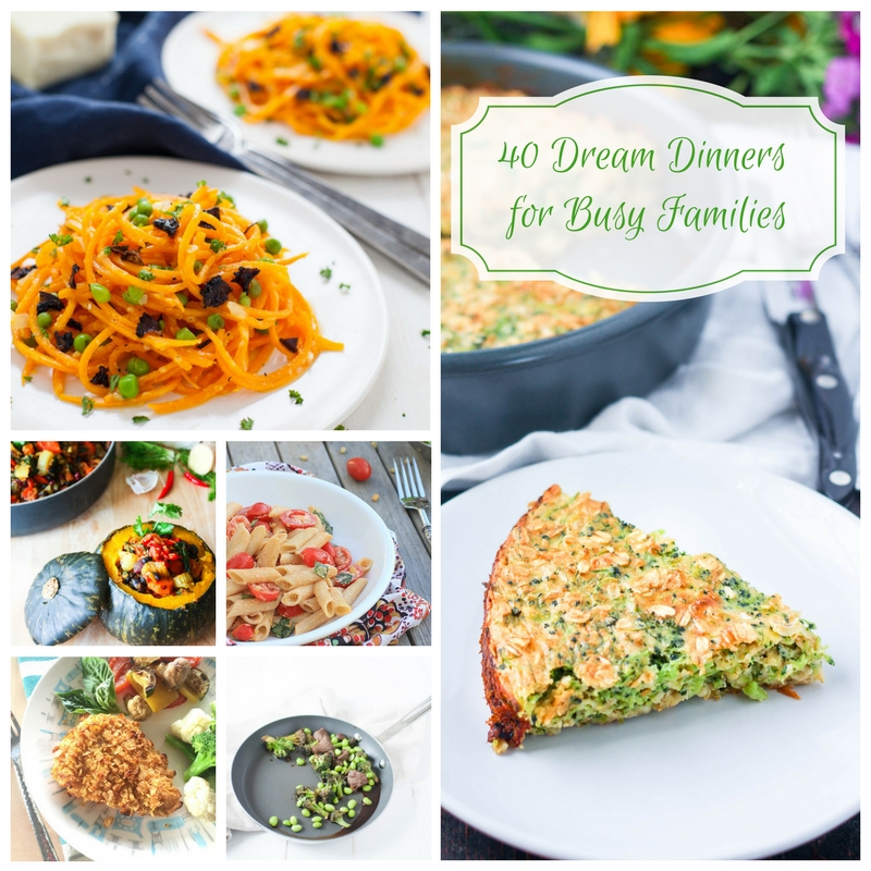 40 healthy dream dinners from dietitians via lizshealthytable.com