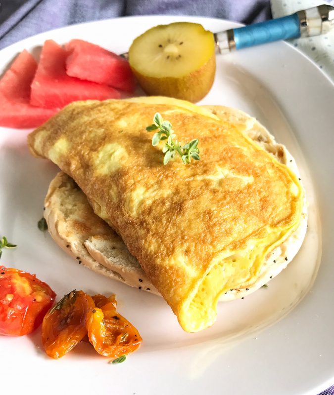 Slow-Roasted Tomato and Cheese Omelet