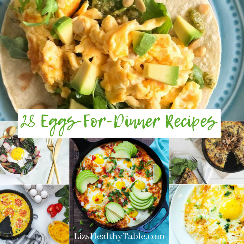 Eggs for Dinner via LizsHealthyTable.com #EggsDinner 