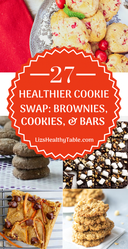 27 Healthier Cookie Swap Cookies, Brownies & Bars via Lizshealthytable.com #cookieswap