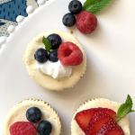 Cheesecake Cupcakes with Oat & Walnut Crust | Gluten Free