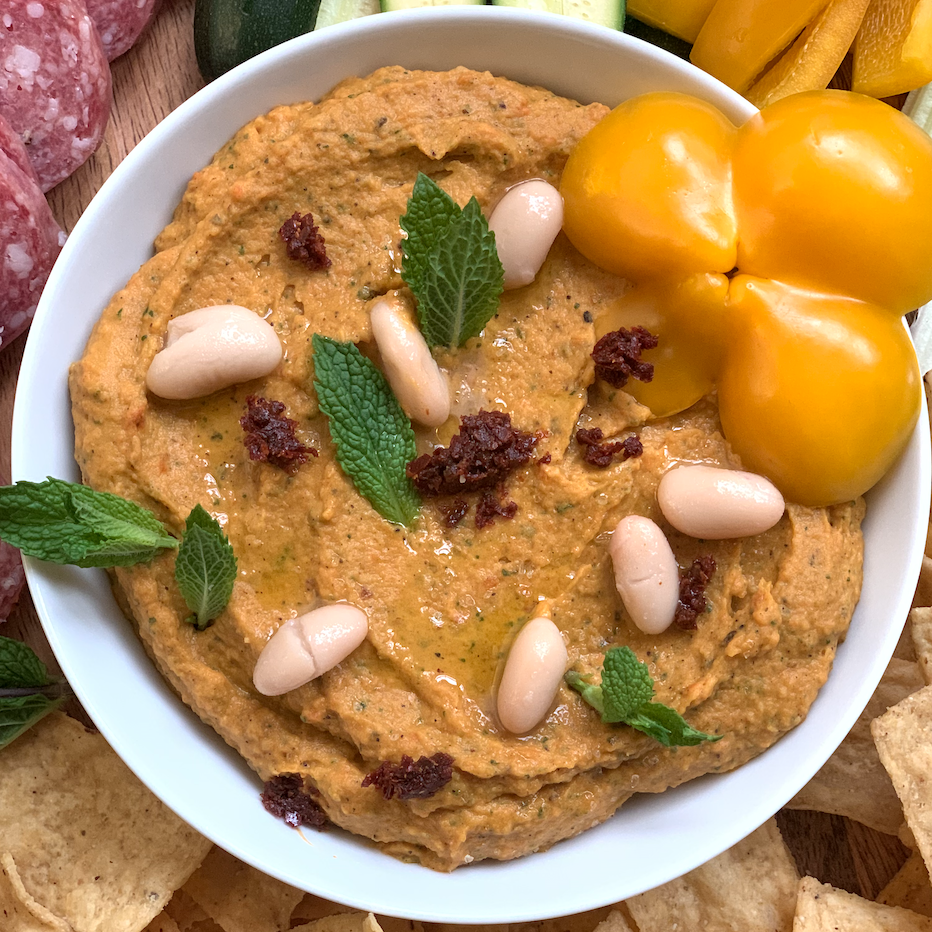 HarissaRoasted Carrot and Bean Dip