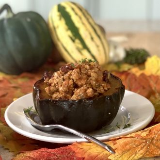 Turkey Bolognese Stuffed Acorn Squash | The MIND Diet