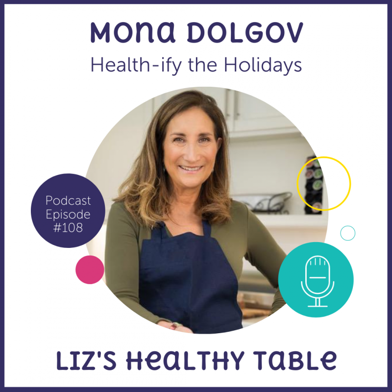 Health-ify the Holidays with Mona Dolgov via lizshealthytable.com #podcast