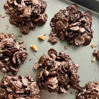 Crunchy Dark Chocolate, Cherry & Pecan Clusters